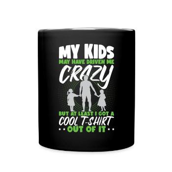 Fête des pères papa drôle mes enfants m’ont rendu fou - Mug uni - noir - Devant