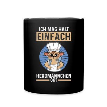 Erdmännchen Herdmännchen - Tasse einfarbig - Schwarz - Vorne
