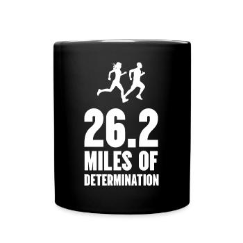 Marathon - 26,2 miles de détermination - Mug uni - noir - Devant