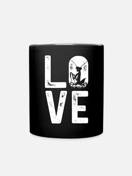 Praying mantis, insect collector, entomologist - Full Colour Mug - black