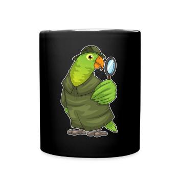 Parrot Detective Magnifier - Full Colour Mug - black - Front