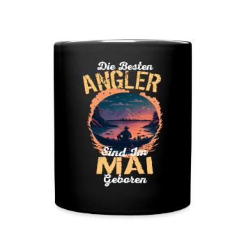 Herren Die Besten Angler Sind Im Mai Geboren - Tasse einfarbig - Schwarz - Vorne