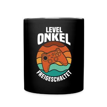Patenonkel Gaming Zocker Gamer Onkel - Tasse einfarbig - Schwarz - Vorne