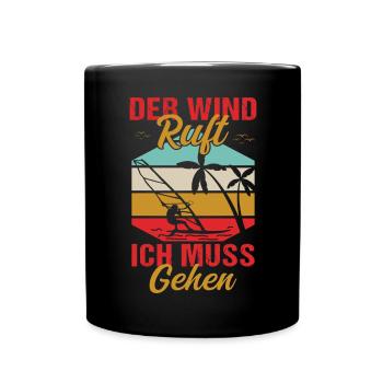 Windsurfing Windsurfen - Tasse einfarbig - Schwarz - Vorne