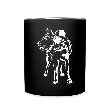 Norwegischer Elchhund "Black Edition" - Tasse einfarbig - Schwarz - Vorne
