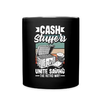 Les Cash Stuffers s’unissent pour économiser de l’argent de manière rétro - Mug uni - noir - Devant