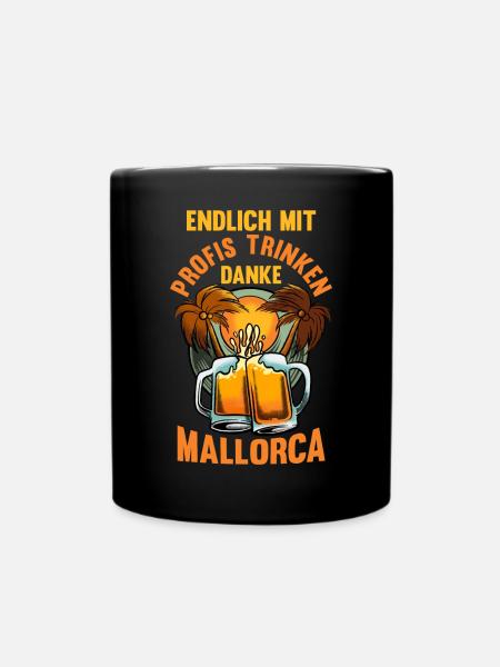 Party Urlaub Mallorca - Tasse einfarbig - Schwarz