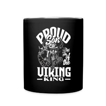 Proud Son of the Viking King Father's Day - Tasse einfarbig - Schwarz - Vorne