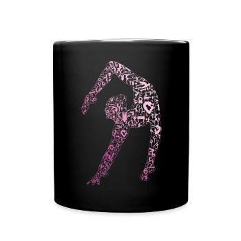Lustiges Kunstturnen - Tasse einfarbig - Schwarz - Vorne