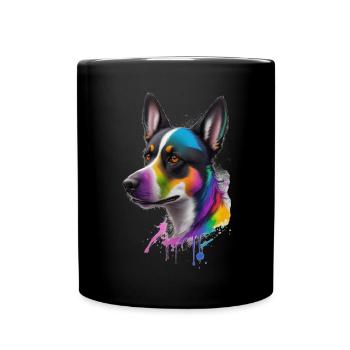 Color Dog - Full Colour Mug - black - Front