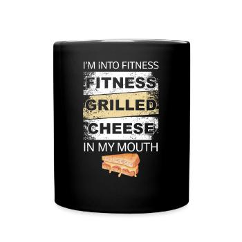 Love Grilled Cheese Please Cheesemaker Cheesy Food - Full Colour Mug - black - Front
