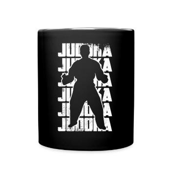 Judo Kämpfer - Tasse einfarbig - Schwarz - Vorne