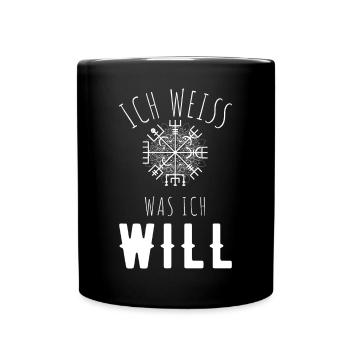 Wegweiser MOTIVATION - VEGVISIR - Tasse einfarbig - Schwarz - Vorne