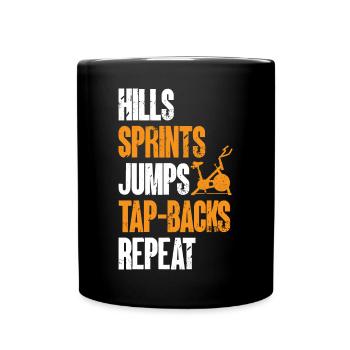 Indoor Cycling Bike Workout - Full Colour Mug - black - Front