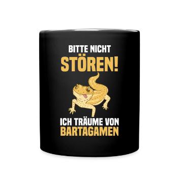 Reptilien Bartagame Bartagamen - Tasse einfarbig - Schwarz - Vorne