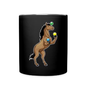 Jongleur de cheval - Mug uni - noir - Devant