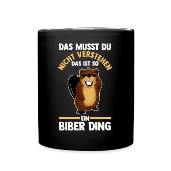 Nagetier Biberliebhaber Biber - Tasse einfarbig - Schwarz - Vorne