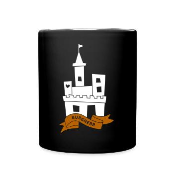 lord of the castle homeowner fairy tale castle castle Illu Castle - Full Colour Mug - black - Front