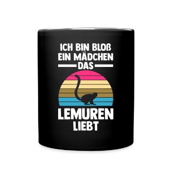 Lemur - Tasse einfarbig - Schwarz - Vorne