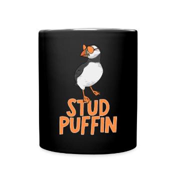 puffin puffin auke birds Lunde - Full Colour Mug - black - Front