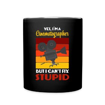 Kameramann Movie Enthusiast Kino - Tasse einfarbig - Schwarz - Vorne