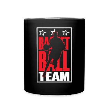 Basketball Basketballer - Tasse einfarbig - Schwarz - Vorne