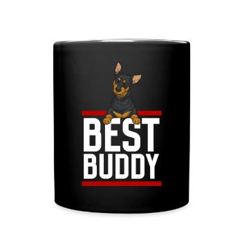 Miniature Pinscher Rehpinscher Min Pin Dog - Full Colour Mug - black - Front