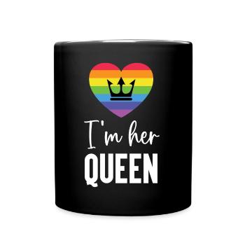 Mois de la fierté LGBT - Je suis sa reine - Mug uni - noir - Devant