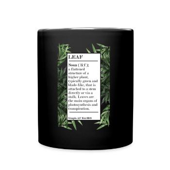 Impression de définition de feuille par Simple.AF - Mug uni - noir - Devant