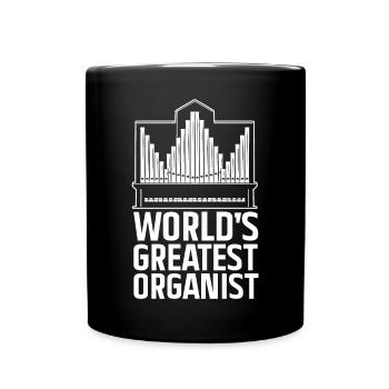 Organist: Organist, Church Organist, Organ - Full Colour Mug - black - Front