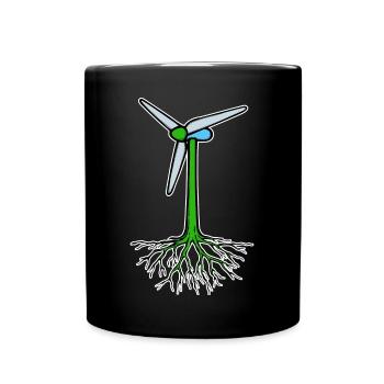Earth Tree Environmental Protection Global Warming Environment Nature - Full Colour Mug - black - Front