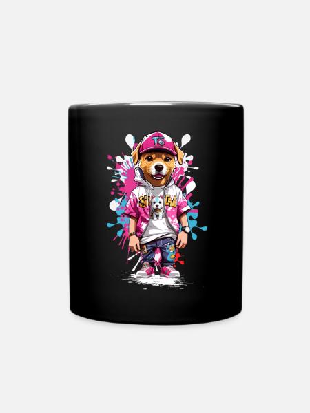 Hund - Tasse einfarbig - Schwarz