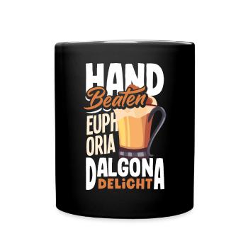 Hand Beaten Euphoria Dalgona Delight - Full Colour Mug - black - Front