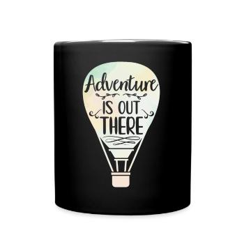 Heißluftballons | Ballonfahrten Sprüche Geschenke - Tasse einfarbig - Schwarz - Vorne