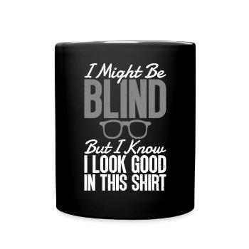 Joli ruban blanc gris fleur art pour - Mug uni - noir - Devant