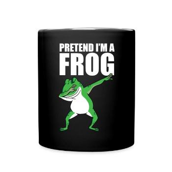 Amphibian Funny Pretend I'm A Frog Dabbing Toad - Full Colour Mug - black - Front