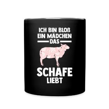 Landwirt Schäfer Bauernhof Schafe - Tasse einfarbig - Schwarz - Vorne