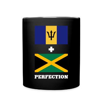 Barbados flag Barbadian bayan - Full Colour Mug - black - Front