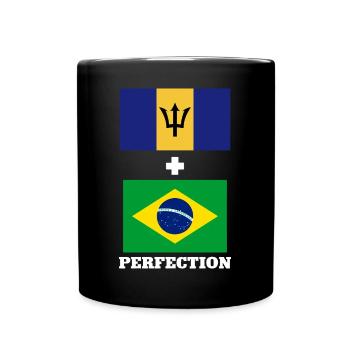 Barbados flag Barbadian bayan - Full Colour Mug - black - Front