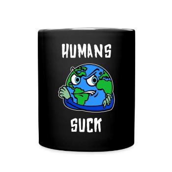 Umweltschäden Umweltschutz Mutter Erde Umwelt - Tasse einfarbig - Schwarz - Vorne
