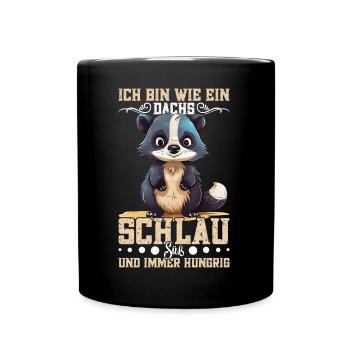 Dachsbesitzer Kostüm Honigdachs Dachsbliebhaber - Tasse einfarbig - Schwarz - Vorne