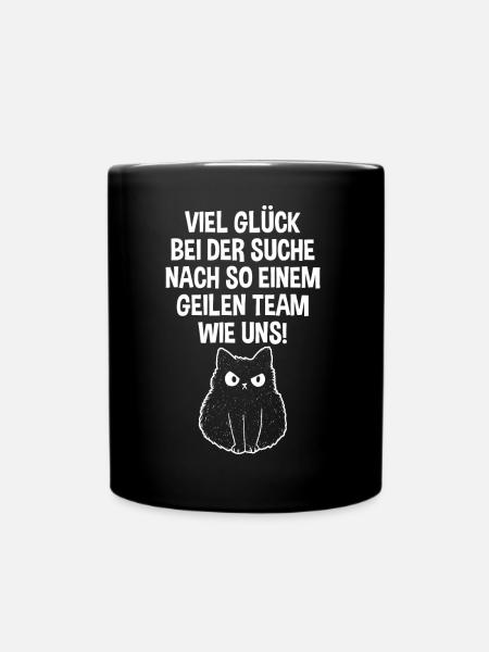 Jobwechsel Arbeit Büro Kollegen Abschiedsgeschenk - Tasse einfarbig - Schwarz