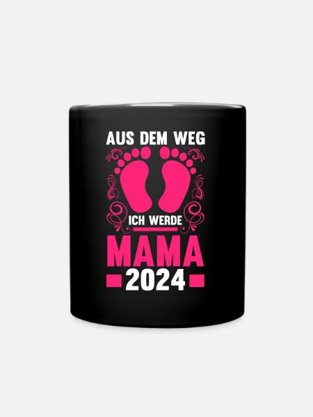 Werdende Mama 2024 - Tasse einfarbig - Schwarz