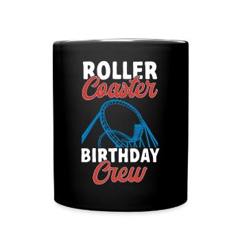 Roller Coaster Roller Coaster Amusement Park - Full Colour Mug - black - Front