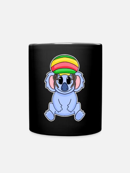 Rasta Koala - Tasse einfarbig - Schwarz