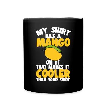 Mango Frucht Mango - Tasse einfarbig - Schwarz - Vorne