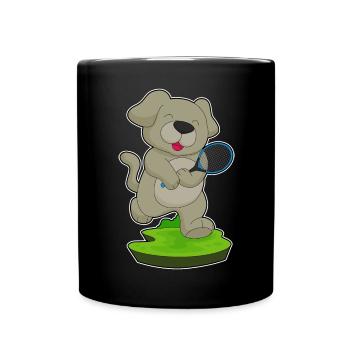 Sport de raquette de tennis pour chien - Mug uni - noir - Devant