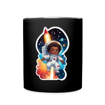 Astronaut Child Universe All - Full Colour Mug - black - Front