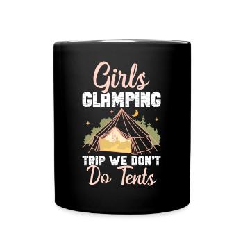 Glamping Vacances Randonneurs Équipement Camping Tente G - Mug uni - noir - Devant