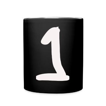 1. 1 AN. 1er ANNIVERSAIRE. ANNIVERSAIRE 1 AN - Mug uni - noir - Devant
